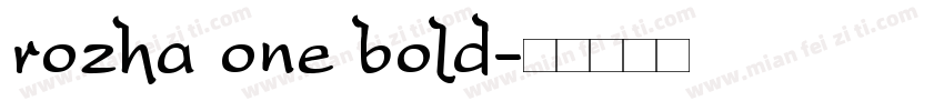 rozha one bold字体转换